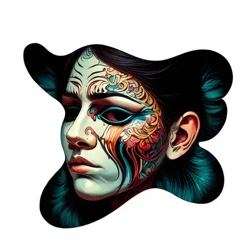 Sigilism Haooy And Sad Card Mask