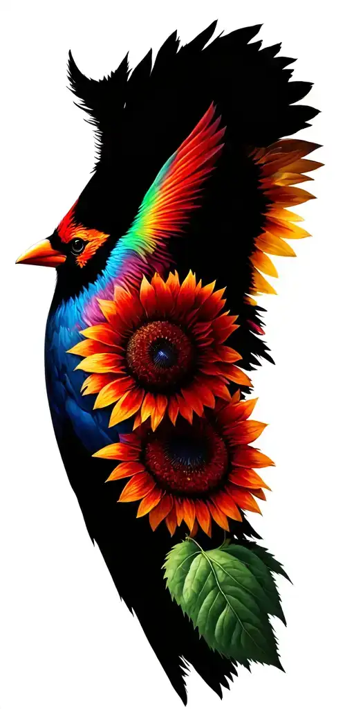 Sunflower Cardinal Lungs Northern Lights