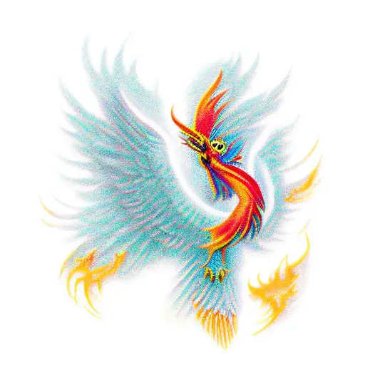 Pesrsian Phoenix And Iran Name Design