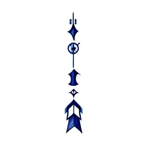 A Blue And White Arrow