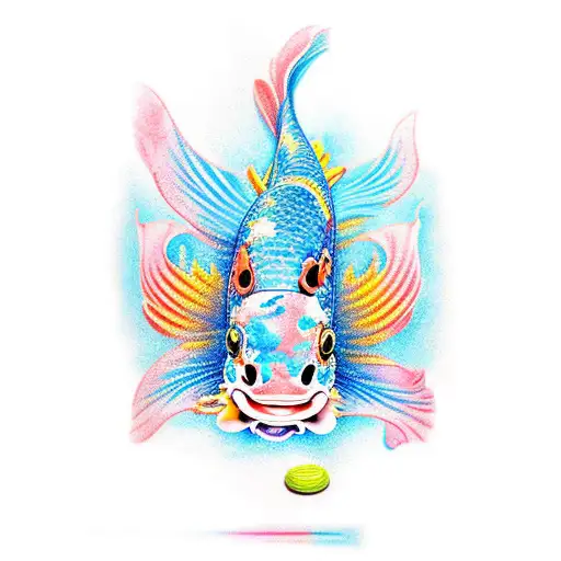 Koi Fish Thai Beach Waterlily