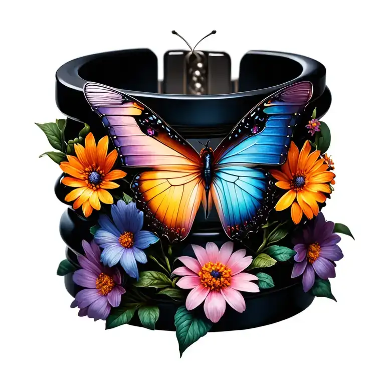 Butterfly Flowers Intertwined Bracelet