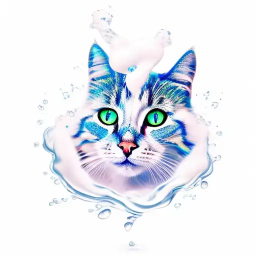 Bloom Glas Of Water Cat Cloud