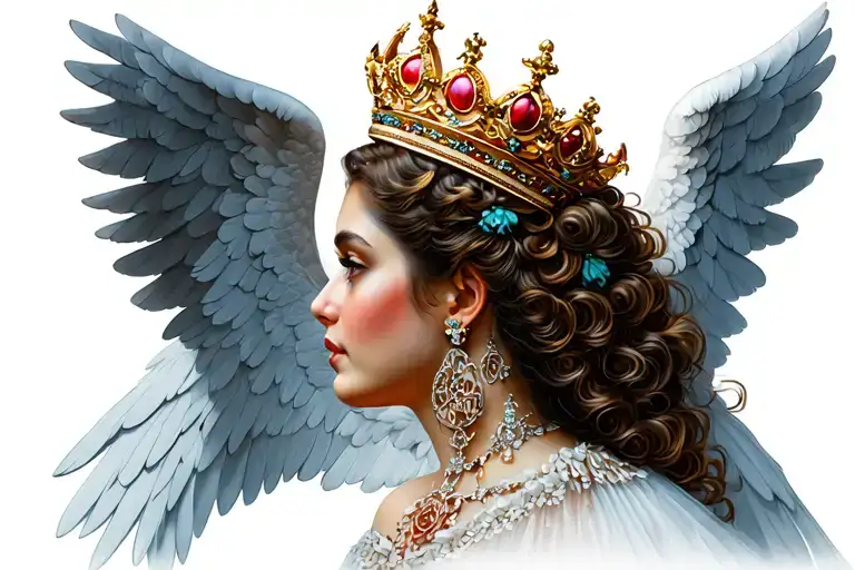 Queen With Angel Wings Crown
