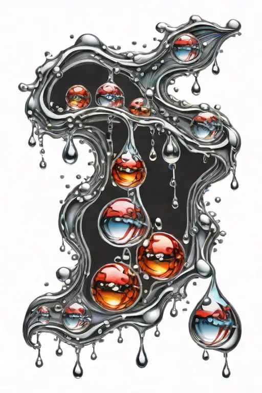 Water Droplets Turning