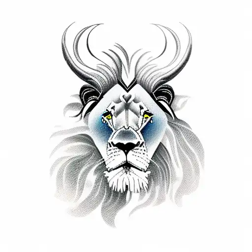 Lion And Mountain Goat