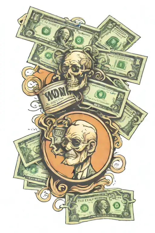 Shoulder Tattoo That Says Money Talks