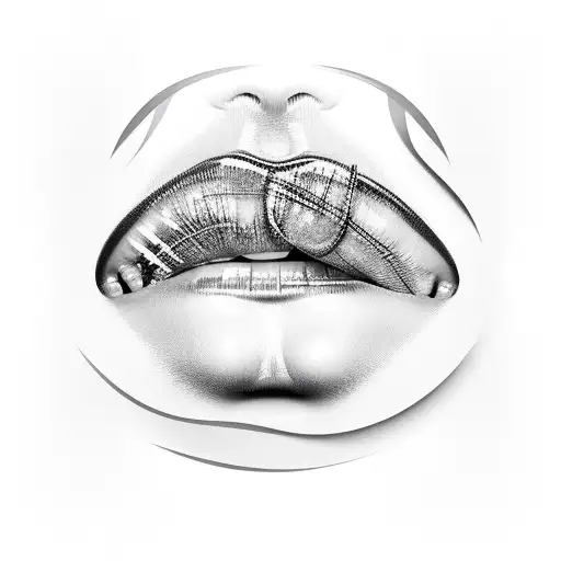 Woman Wrapped In Fire With Her Finger Pressed Against Her Lips