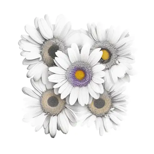 Rose With Daisy And Lily