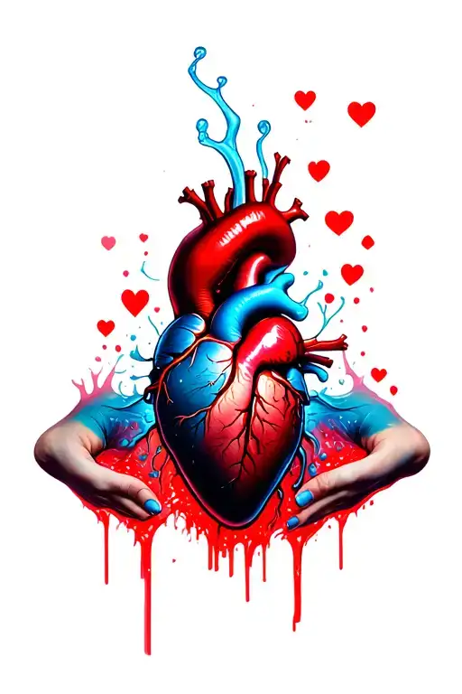 Red Heart Being Sucked Into Chest