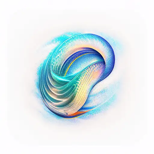 Linear Design Blue Ocean Wave