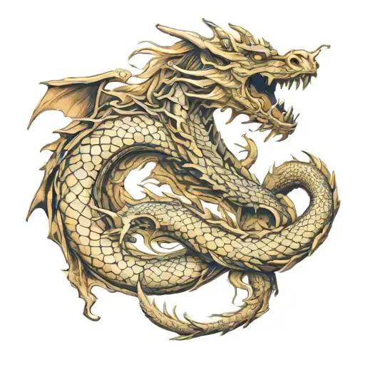 Sagittaruis And Dragon Wrapped