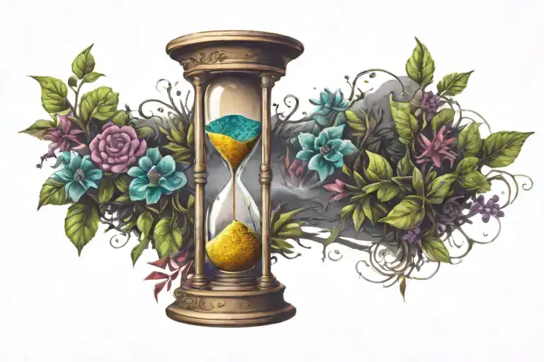 Hourglass With Plants