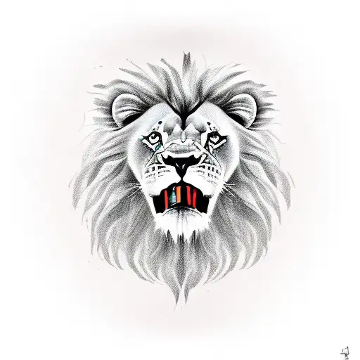 Lion Head Angry