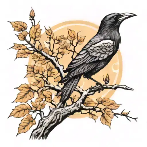 Crow Moon Tree Branch