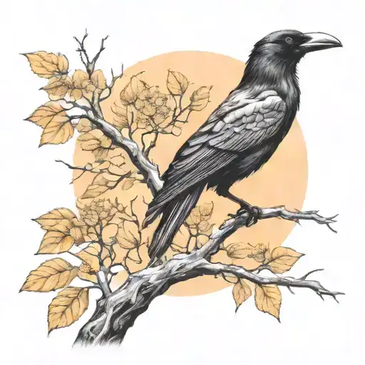 Crow Moon Tree Branch