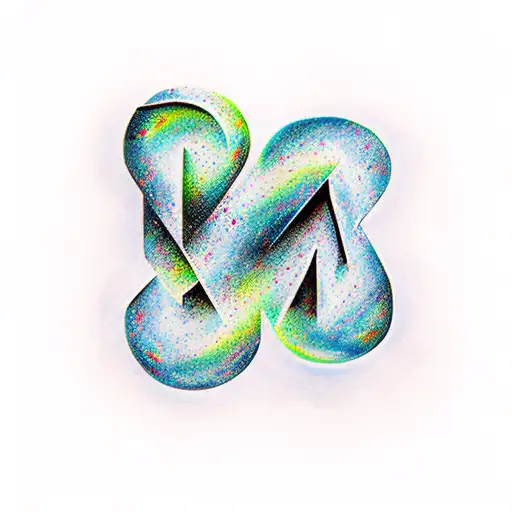 Two Letters M Next To Each Other With The Moon In The Background