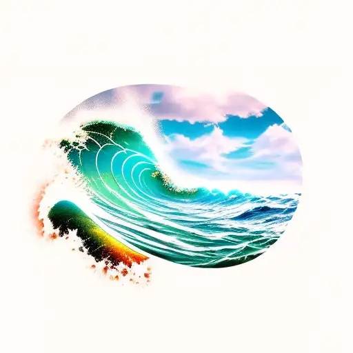 Ocean Waves With Beach