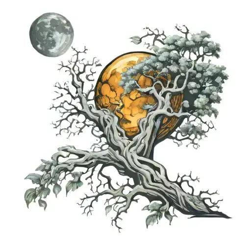 Poison Tree Devouring The Moon Merging Together