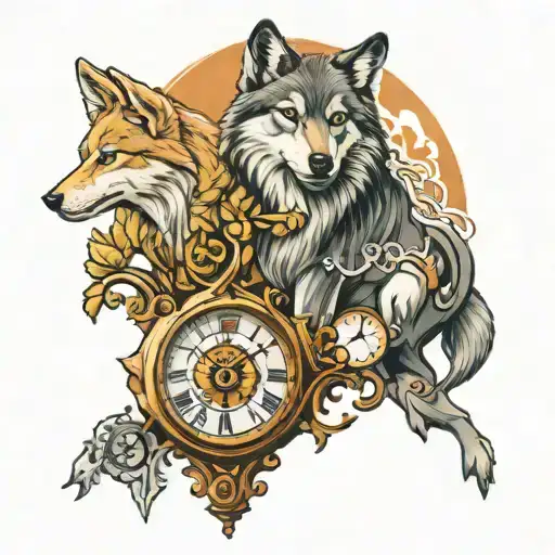 Wolf And Clock