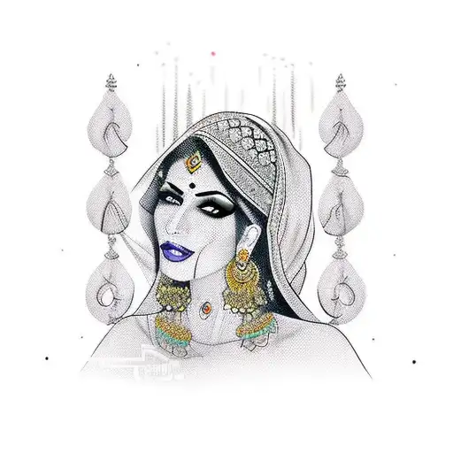 Design A Tattoo Of A Pakistani Prostitute As A Symbol Of Strength And Beauty