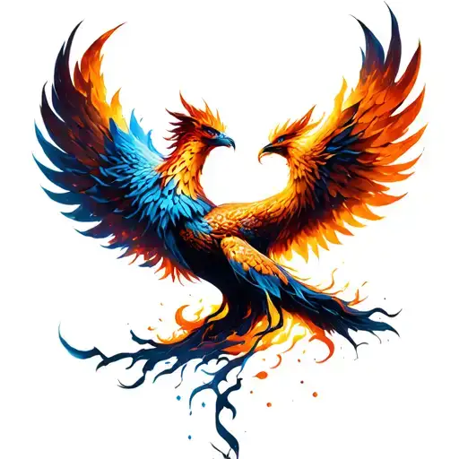 Phoenix Rising Out Of Ashes