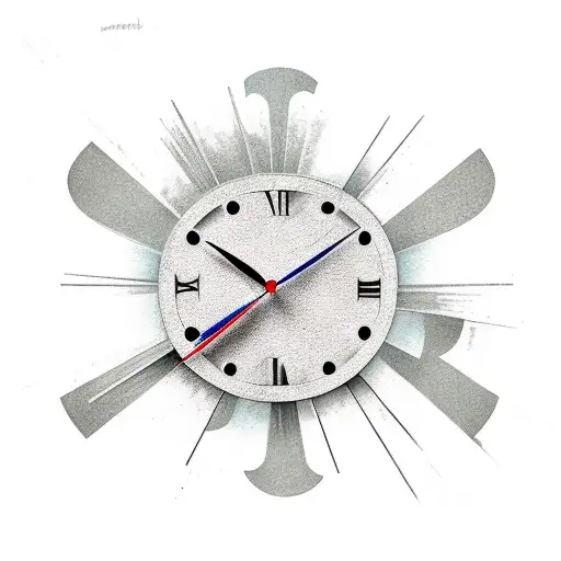 A Clock Face And An Apple