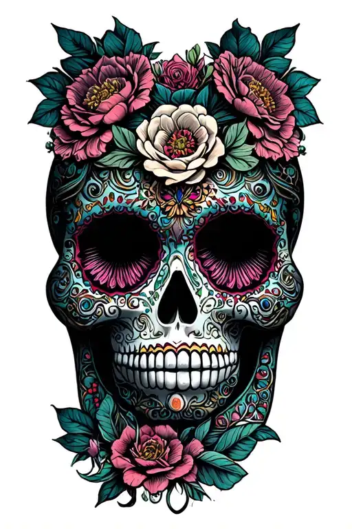 Sugar Skull Representing Women Power