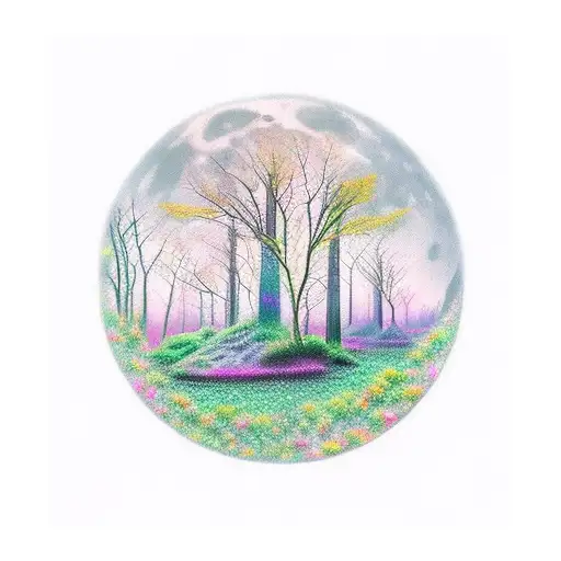 Forest Under Full Moon