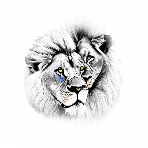 Lion And Little Lion