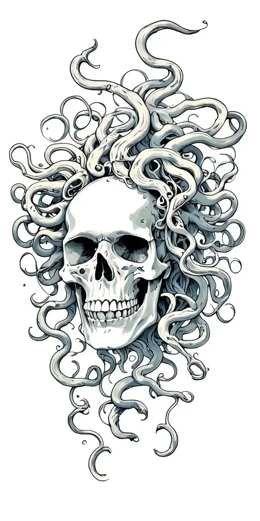 Medusa Skull Tattoo For W Replacing W With H