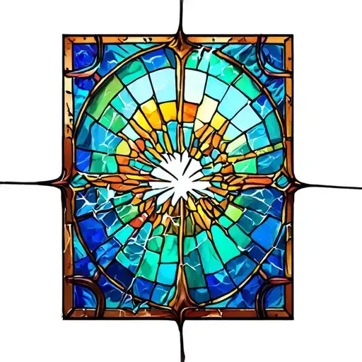 Broken Stained Glass Window