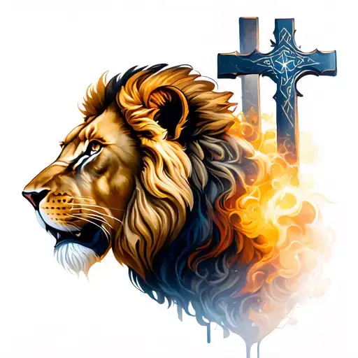 Lion With Cross