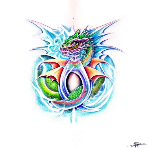 Aquarius And Water Dragon