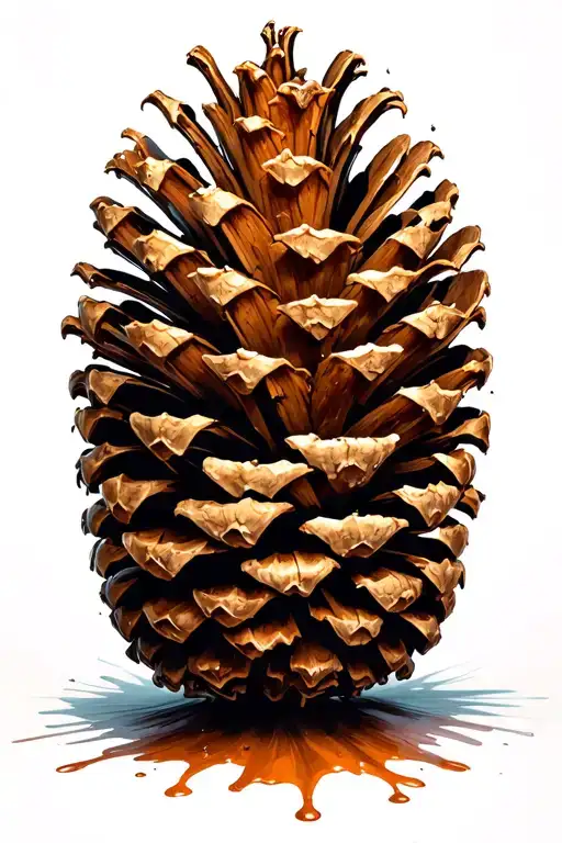 Graffiti Pine Cone Melting