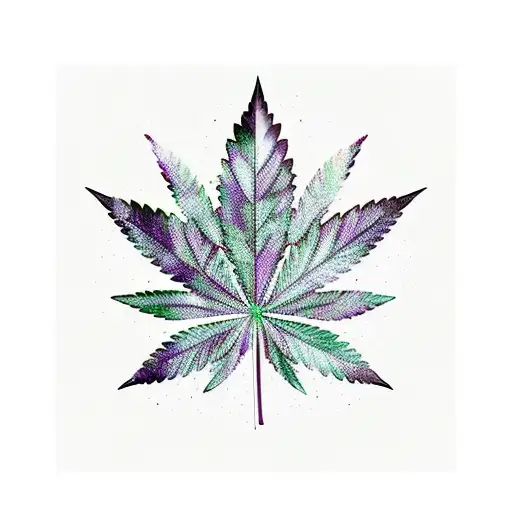 Cross With Weed Leaf