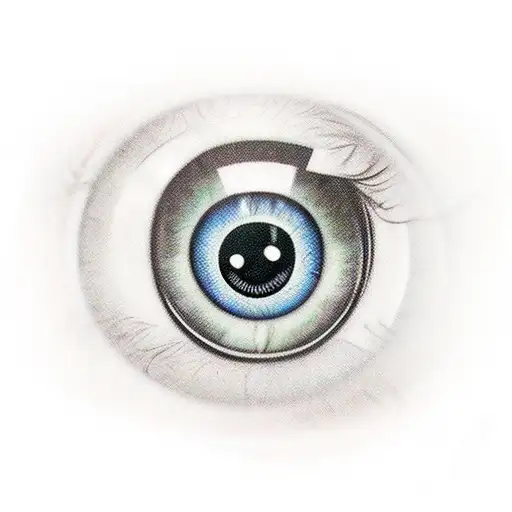 Creepy Eyeball With Red Inlay