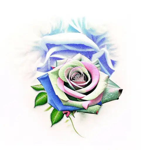 Roses And Bluebells Cover Up