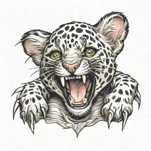 Cute Happy Baby Panther