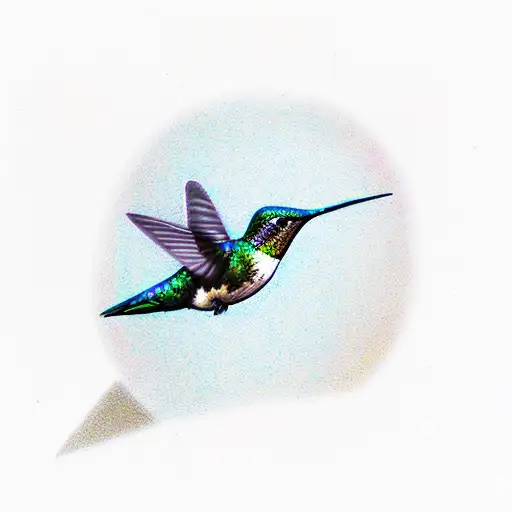 Hummingbird Beside A Crow