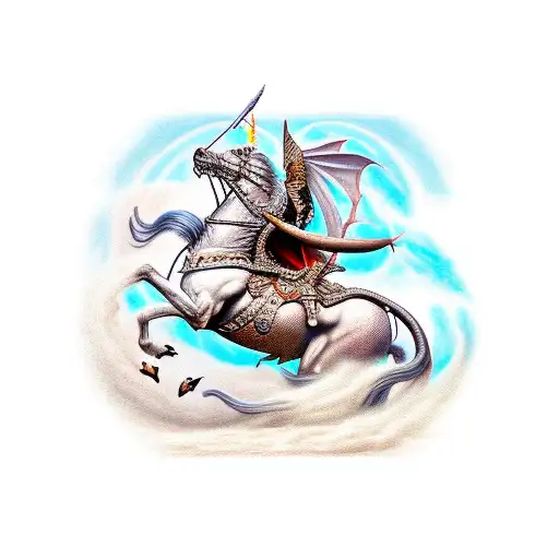 Saint George And The Dragon But In Elden Ring Style