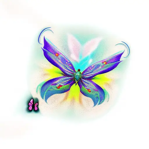 Dragon With Butterflys