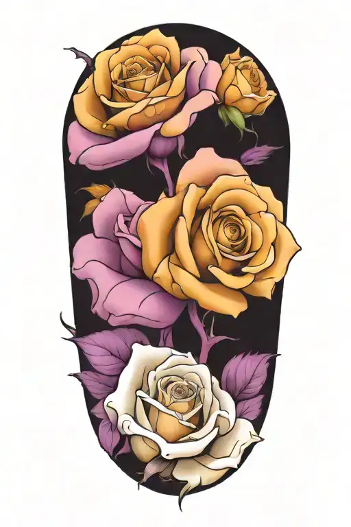 Roses Purple Black