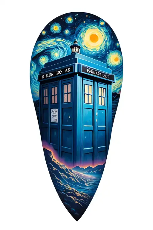 The Tardis Starry Night