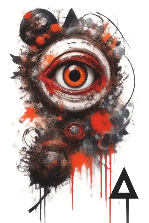 Space With Illuminati Eyes Along