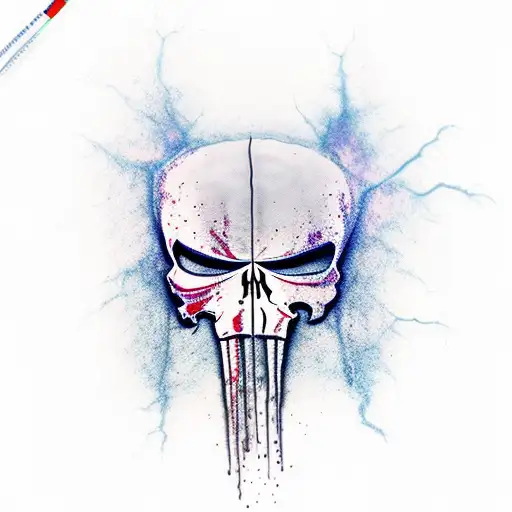 Punisher Skull Lightning