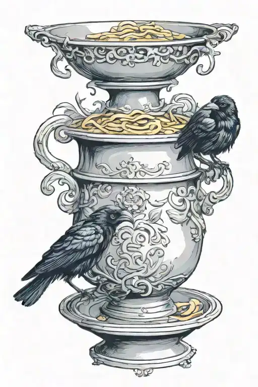 A Crow Perched On A Soup Pot