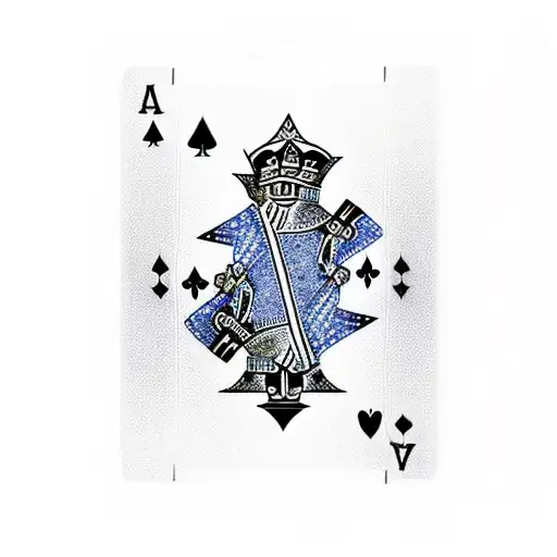 Ace Of Spades Playing Card On Fire