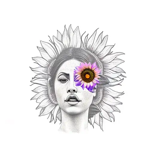 Sunflower Head Thick Body Girl
