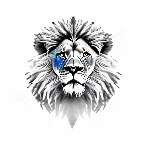 Lion Roaring With Gladiator